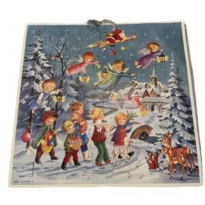 Vintage 1973 Kruger Western Germany Christmas Advent Calendar 860/3 -11x11.5”